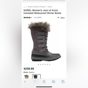 Sorel Joan of arctic boots SZ 6